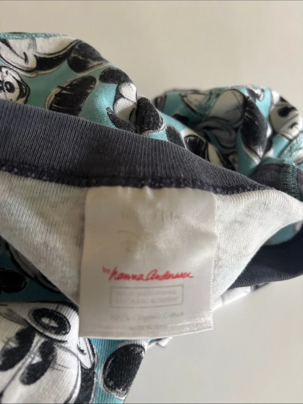 Hanna Anderson Disney Teal and Black Mickey Mouse Pajama Set